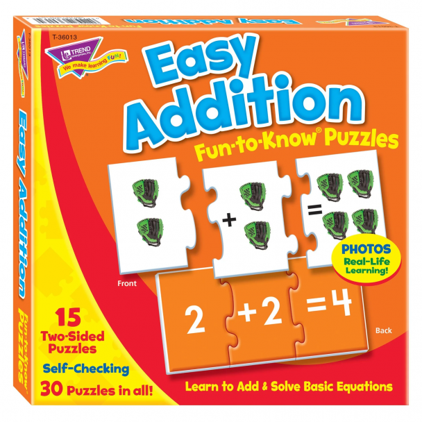 Easy Addition Fun-To-Know Puzzl