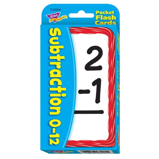 Subtraction 0-12 Flashcards