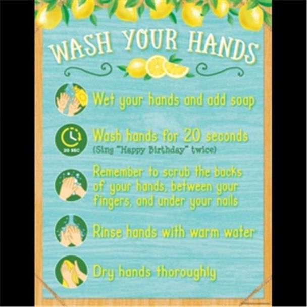 Lemon Zest Wash Your Hand Chart