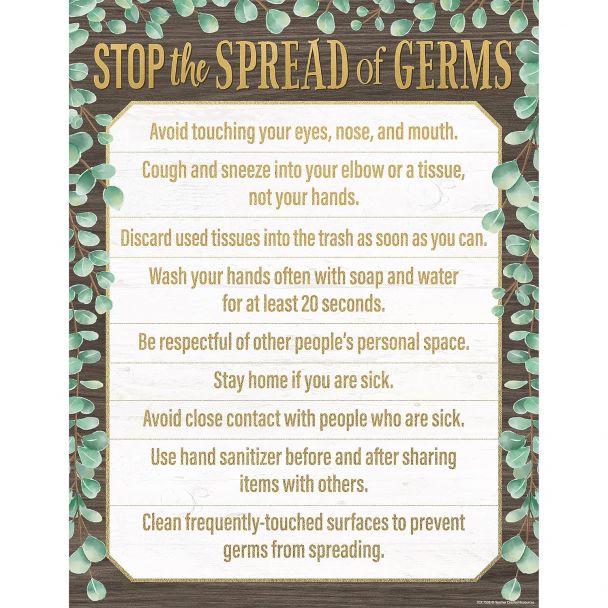 Stop The Spread Of Germs Chart