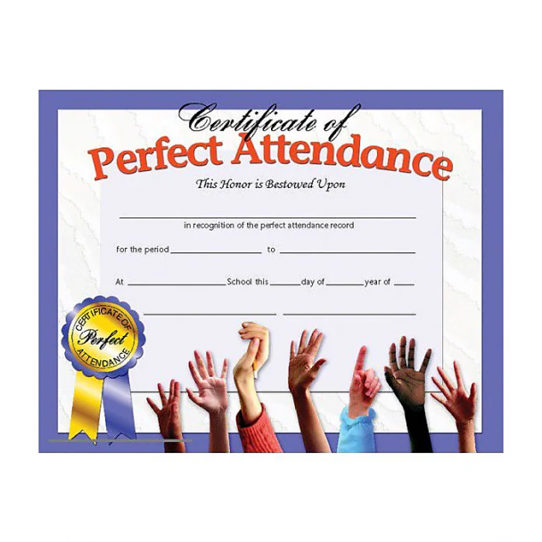 Certificate Of Perfect Attendan