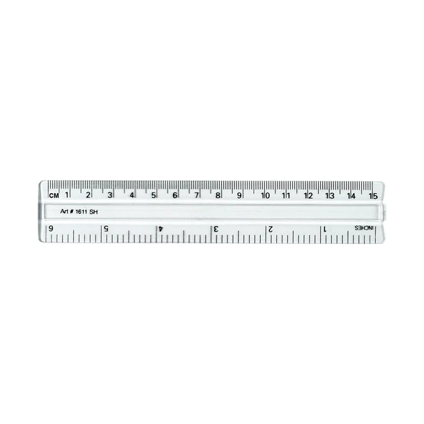 6" Shatterproff Ruler - Clear