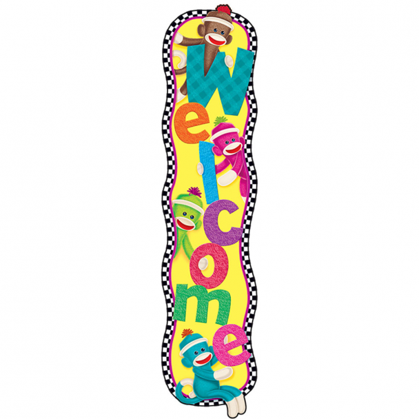 Welcome Banner - Sock Monkey