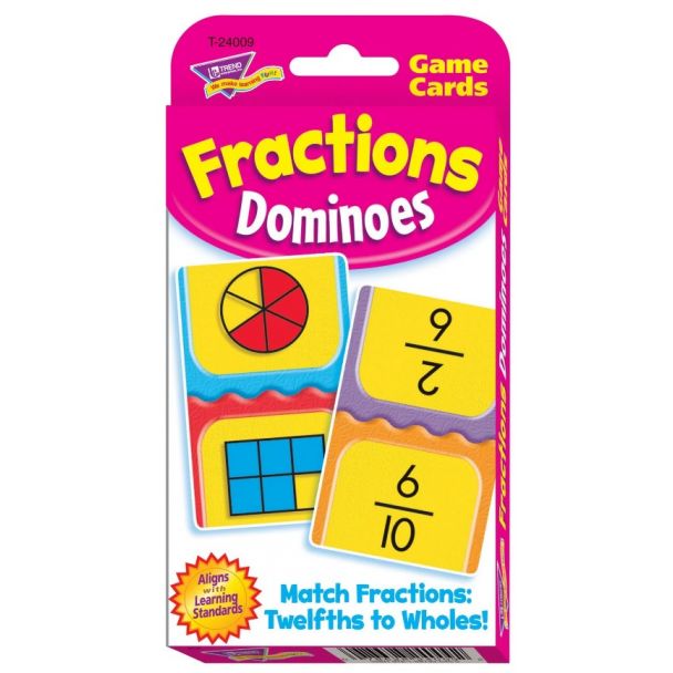 Fractions dominoes challenge cards