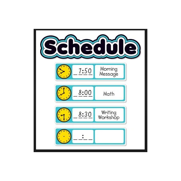 Schedule Mini Bulletin Board Set 