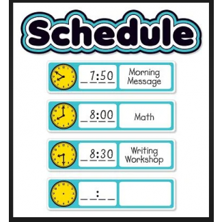 Schedule Mini Bulletin Board Set 