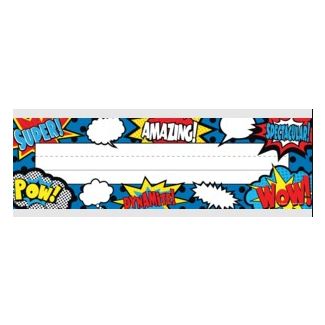 Superhero nameplates